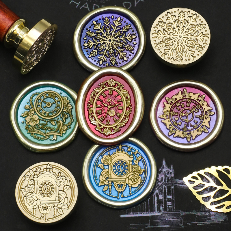 Wax Seal Stamp Set - Ретро часы восковой штамп медведь кролик