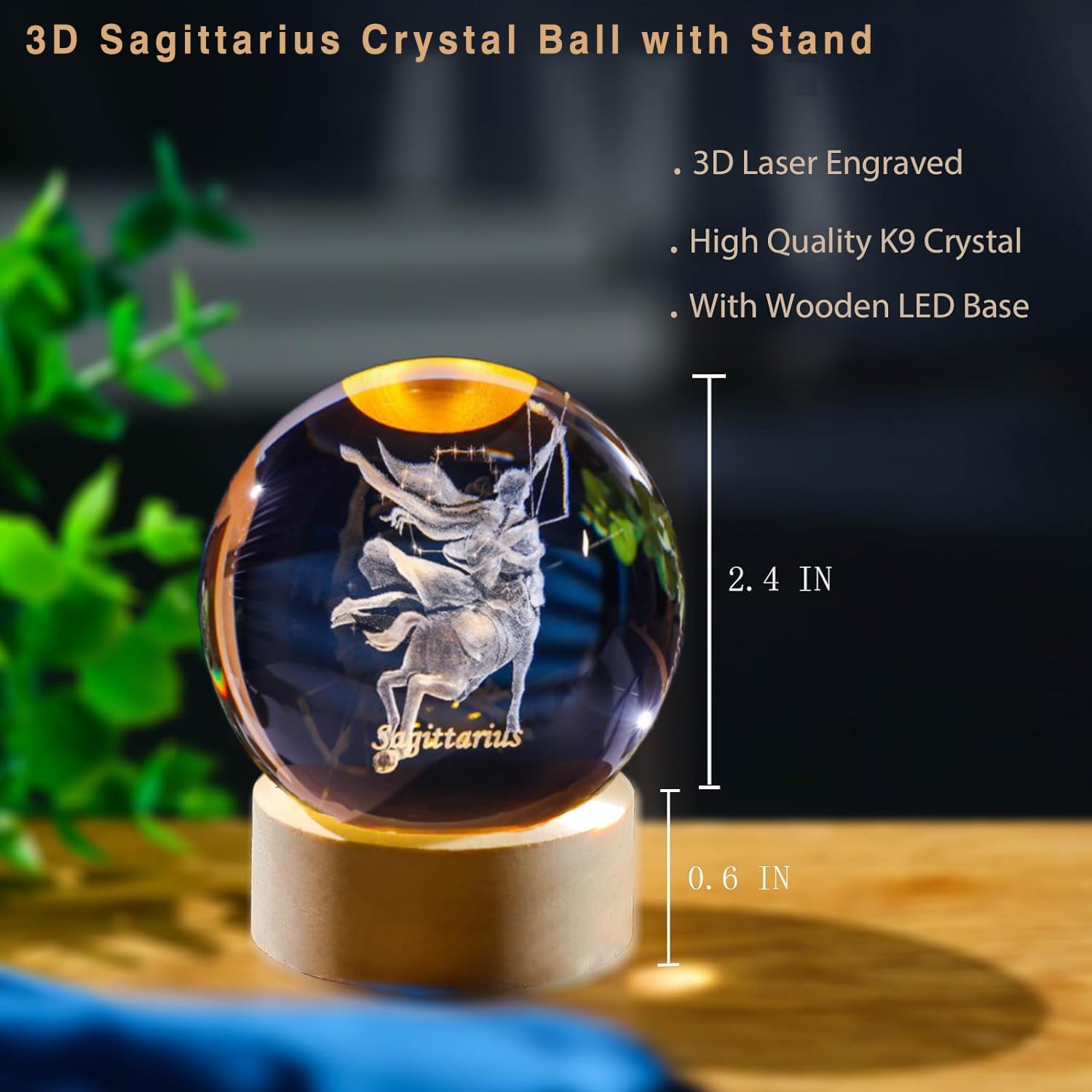 3D хрустальный шар Стрельца с  – обзор и цена Paper Weight Crystal