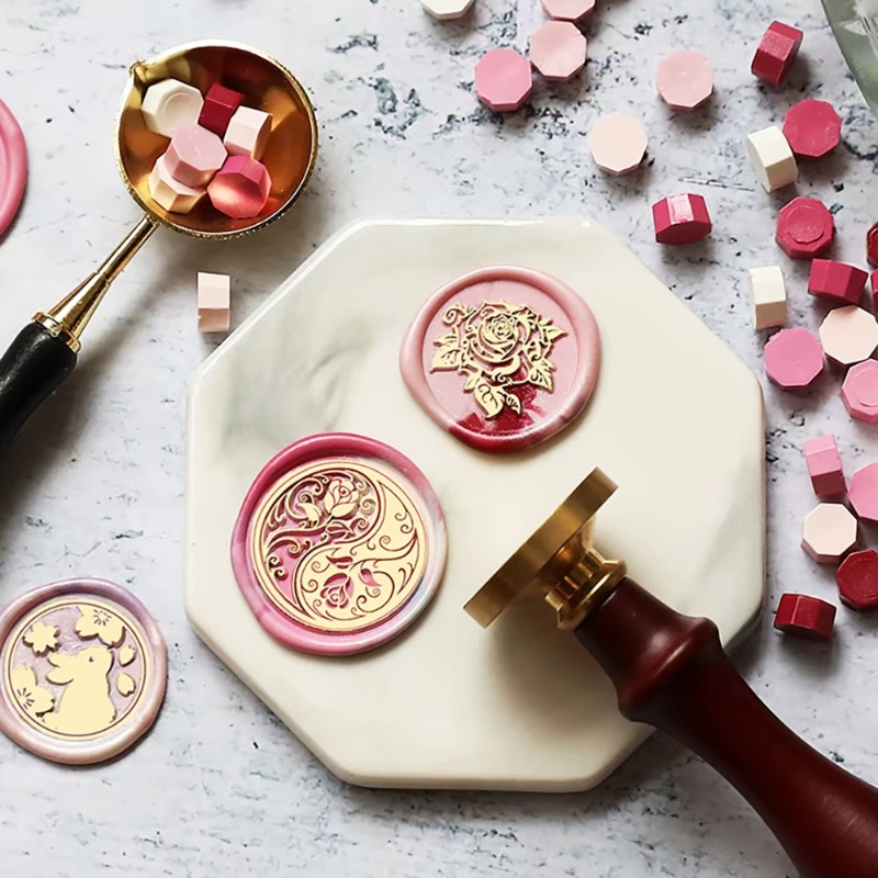 9 восковых печатей + 1 ручка,  – обзор и цена Wax Seal Stamp Set
