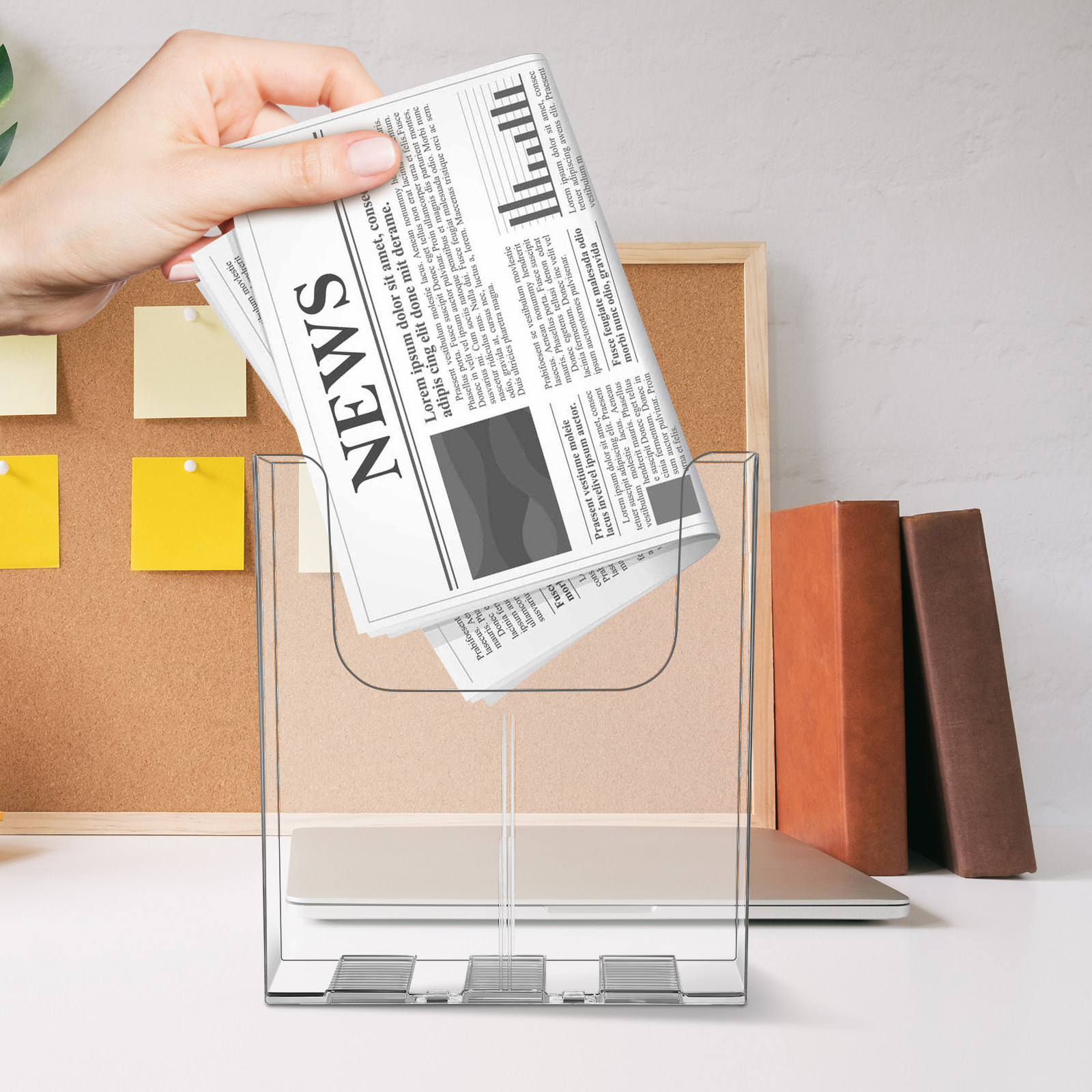 2 шт. прозрачных акриловых нас – обзор и цена Magazine Holder Rack